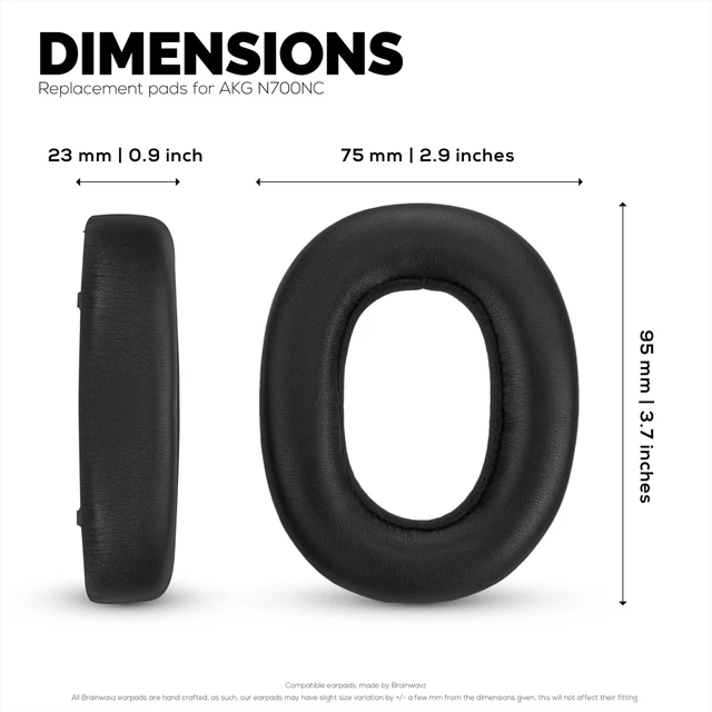 Alt view image 6 of 7 - Replacement Earpads for AKG N700NC Headphones - Soft PU Leather & Memory Foam Ear Pad Cushion for Additional Comfort - by Brainwavz