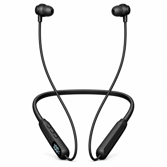 Main image of Gibel K15-PRO Wireless Neckband Headphones, Black | 48H Battery life ,NC Noise-Canceling Call Mic Quality, Fit Designed for Long Shifts in Warehouse, Sports, Work, and Travel.