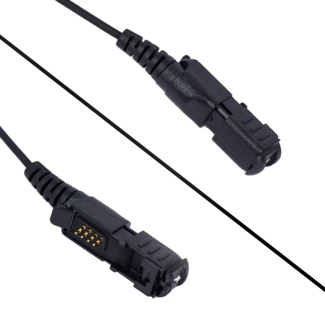 Alt view image 6 of 6 - Klykon 5-Pack G-Shape Earpiece Compatible with Motorola XPR3300e | 5-Pack Bulk Set, Soft G-ring fit, in-line PTT mic, for security teams, hotels, construction