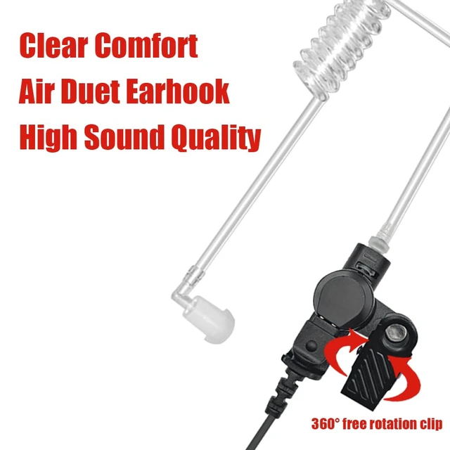 Alt view image 4 of 7 - JoyRole 5Pack Covert Air Tube 2 Pin Walkie Talkie Earpiece with Mic PTT | Two Way Radio Earpiece for Pxton PX-888S Baofeng UV-5R BF888S Retevis H777 RT21 Kenwood