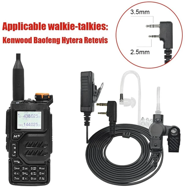 Alt view image 6 of 7 - JoyRole 5Pack Covert Air Tube 2 Pin Walkie Talkie Earpiece with Mic PTT | Two Way Radio Earpiece for Pxton PX-888S Baofeng UV-5R BF888S Retevis H777 RT21 Kenwood