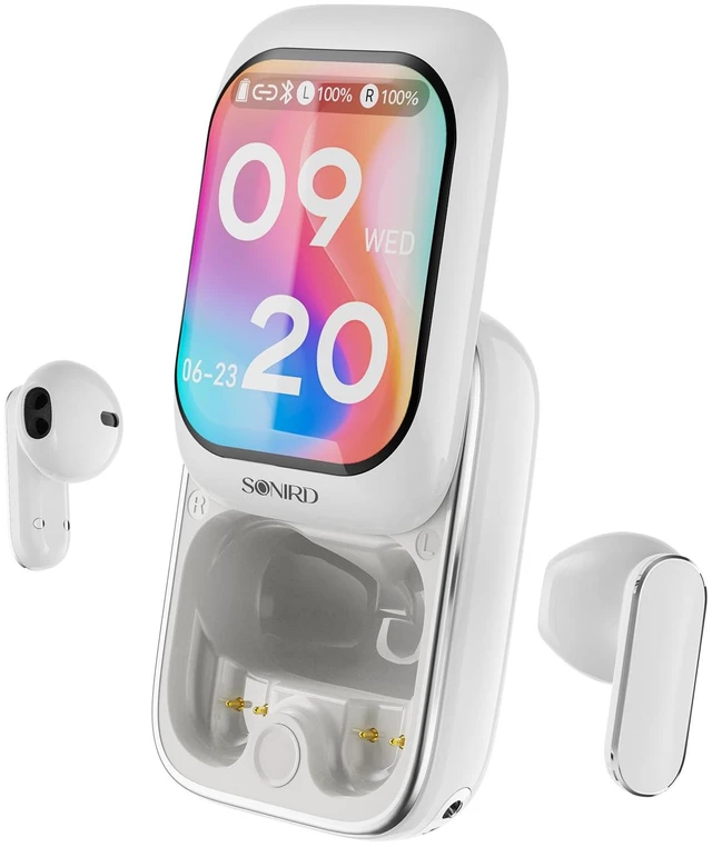 Main image of SONIRD Bluetooth Headphones,Wireless Earbuds with Touch Screen,ENCTravel | 135 Global Languages Translation,AI Translatin in-Ear Earbuds, Touch Screen Control Bluetooth Headphones with Display
