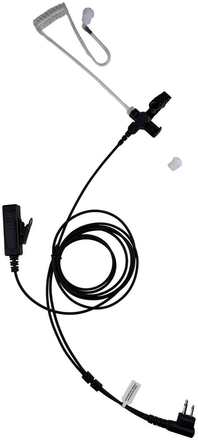 Alt view image 6 of 7 - KPBAB Radio Earpiece with Mic Compatible with Motorola CP200, CP100D 2 Pack | Acoustic tube earpiece with large PTT and rotating clips; fits Motorola CP200, CP100D, CLS1110 and CLS1410 radios