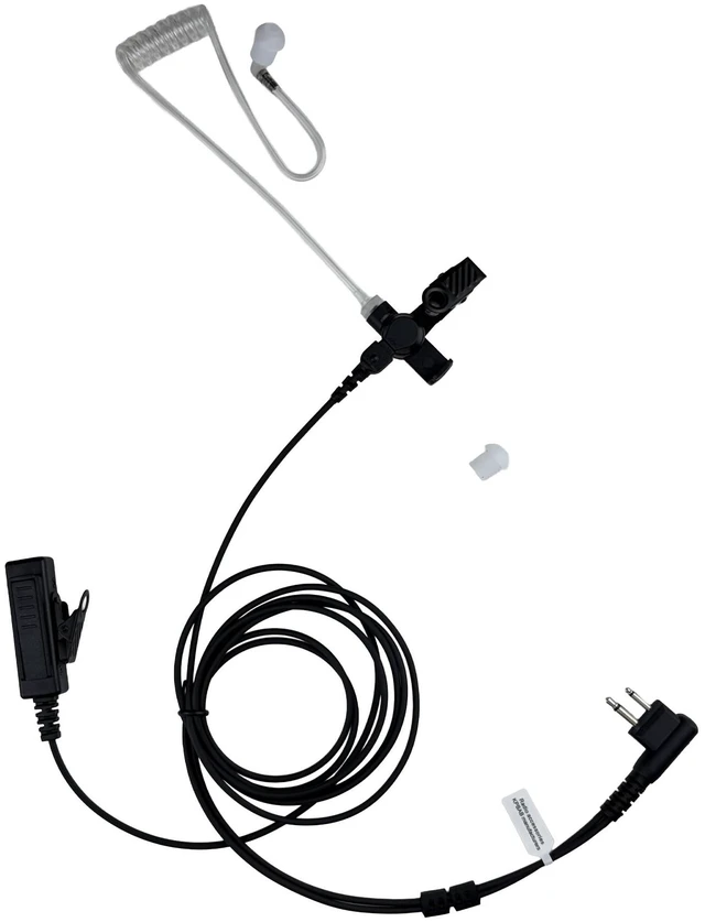 Alt view image 7 of 7 - KPBAB Radio Earpiece with Mic Compatible with Motorola CP200, CP100D 2 Pack | Acoustic tube earpiece with large PTT and rotating clips; fits Motorola CP200, CP100D, CLS1110 and CLS1410 radios
