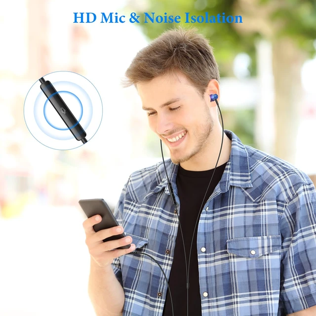 Alt view image 3 of 7 - Wired Headphones for iPhone 14 13 Pro MFi-Certified Lighting Purple | Cord Earbuds for iPhone 12 11 XS Max XR XS SE 8 Plus Right Angle Plug Magnetic Earphones Built-in Mic Volume Control Headset