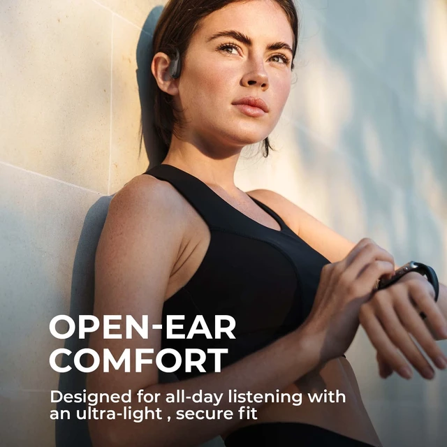 Alt view image 3 of 7 - Bone Conduction Headphones, Bluetooth Earbuds Waterproof Swimming Headphones Wireless Open-Ear Headphones Built-in 16GB Ultra Light Headset for Swimming Running Sports Driving Fitness