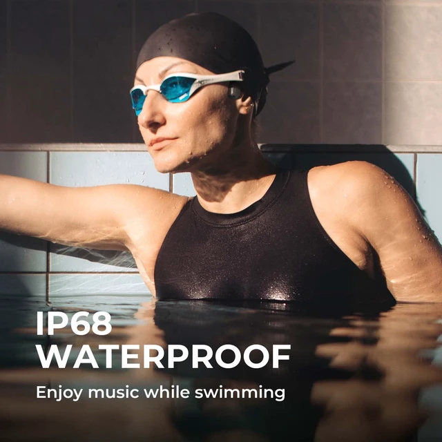Alt view image 2 of 7 - Bone Conduction Headphones, Bluetooth Earbuds Waterproof Swimming Headphones Wireless Open-Ear Headphones Built-in 16GB Ultra Light Headset for Swimming Running Sports Driving Fitness