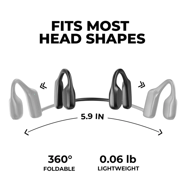Alt view image 5 of 7 - Bone Conduction Headphones, Bluetooth Earbuds Waterproof Swimming Headphones Wireless Open-Ear Headphones Built-in 16GB Ultra Light Headset for Swimming Running Sports Driving Fitness