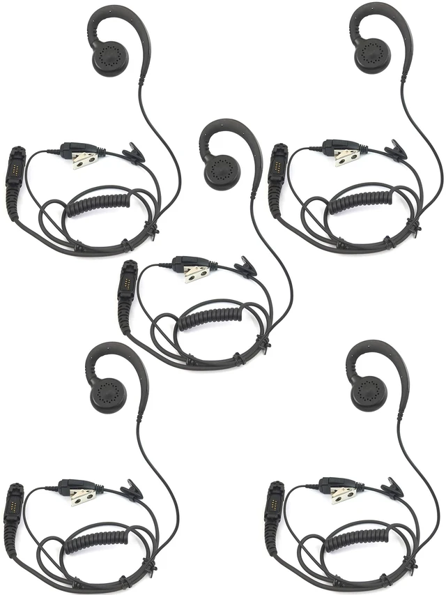 Main image of PROMAXPOWER [5-Pack C-Shape Swivel Earpiece with PTT for Motorola MR350R