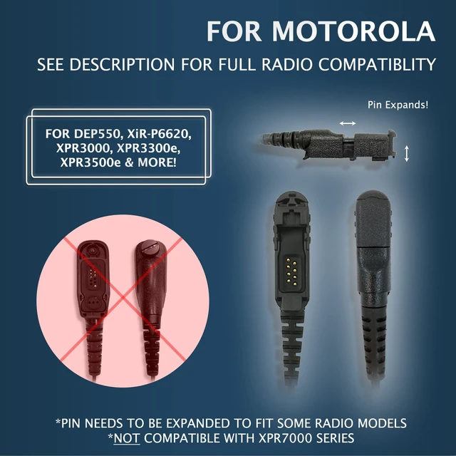 Alt view image 3 of 7 - PROMAXPOWER [5-Pack C-Shape Swivel Earpiece with PTT for Motorola MR350R