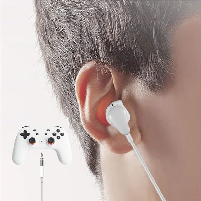 Alt view image 6 of 6 - GEEKRIA Bulk Wired Earbuds 10 Pack, 3.5mm Stereo Headphones with Microphone & Volume Control, Semi in-Ear Earphones for Students, School, Office, Library, White