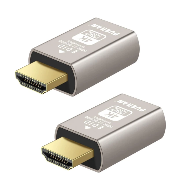 Main image of 4K 120Hz HDMI 2.1 Dummy Plug High-Resolution Virtual Display Emulator for PC, VR Headsets & Cryptocurrency Mining EDID Headless Ghost Display Adapter(4K-120Hz-2P)