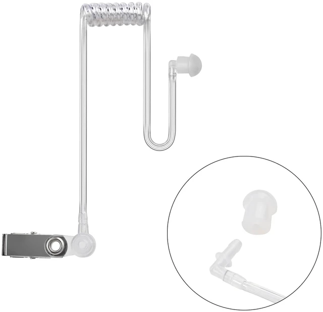 Alt view image 4 of 7 - YNIBST 1Pin 2.5mm Walkie Talkie Clear Acoustic Tube Earpiece with PTT 2Pack | for Motorola Talkabout T200 T210TP T260 T470 T478 T480 T600 H2O T802 T605 H2O Two-Way Radio