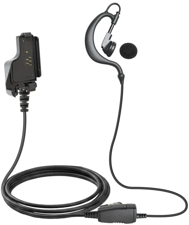 Main image of SVXSODA NX-200 TK-2140 2-Way Radio Earpiece with Mic, Adjustable G Earhook Headset for Long Wear Security/Construction, Compatible with Kenwood NEXEDGE & TK Series