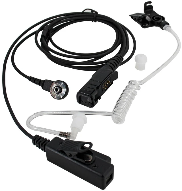 Alt view image 2 of 7 - WANLINCOM 2Pcs G-Shape Earpiece with Mic and PTT for XPR3500e, XPR3300e, XPR3500, XPR3300 RadiosComfortable, Durable, and Clear Sound Transmission