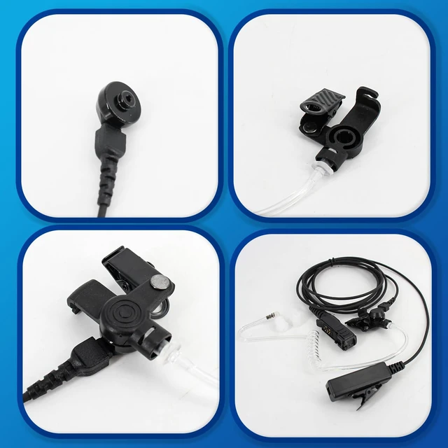 Alt view image 4 of 7 - WANLINCOM 2Pcs G-Shape Earpiece with Mic and PTT for XPR3500e, XPR3300e, XPR3500, XPR3300 RadiosComfortable, Durable, and Clear Sound Transmission