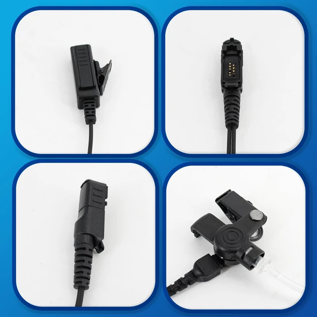 Alt view image 5 of 7 - WANLINCOM 2Pcs G-Shape Earpiece with Mic and PTT for XPR3500e, XPR3300e, XPR3500, XPR3300 RadiosComfortable, Durable, and Clear Sound Transmission