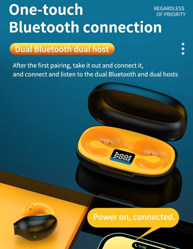 Alt view image 7 of 7 - 2024 Version True Wireless Bluetooth Earbuds with Charging Case Compatible with Apple & Android, Dual Connect, Built-in Microphone, Stereo Sound in-Ear Bluetooth Headphones Headset - Model 25