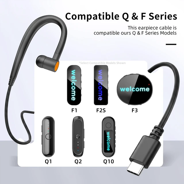 Alt view image 7 of 7 - Acoustic Tube Walkie Talkie Earpiece with PTT Mic, 2-Way Radio Headset Earpiece Compatible with Super Mini Walkie Talkies, Clear Sound Concealed Earphone for Security, Retail, and Outdoor Events