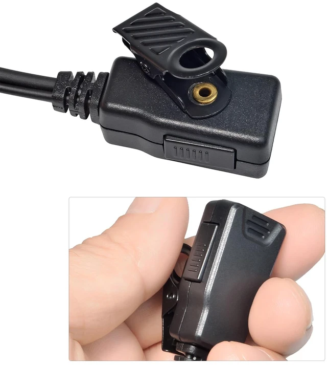 Alt view image 4 of 7 - HYS 1-Wire Earpiece with Mic&PTT for Baofeng Walkie Talkie BF-F8HP BF-F9 UV-82 UV-82HP UV-82C UV-5R UV-5R5 UV-5RA UV-5RE UV-5X3 Kenwood NX TK Series 2pin Radios, G Shape Ear Hook