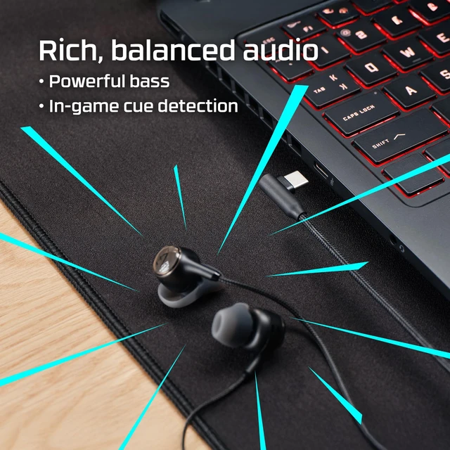 Alt view image 3 of 7 - HyperX Cloud Earbuds III S, Wired USB Gaming Earbuds, Multi-Platform, PC, Handheld, Mobile, 4-Size Ear Tip Design, 14 mm Driver, USB-C, Mic Noise Suppression, in-Line Controls, Black (2026)