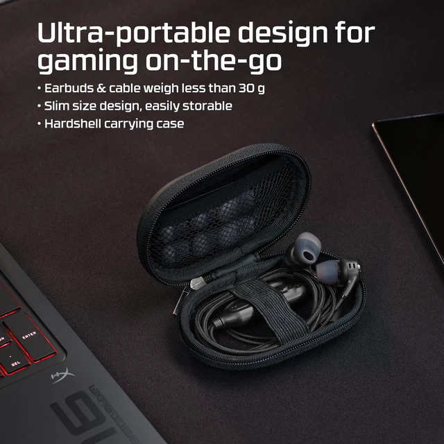 Alt view image 7 of 7 - HyperX Cloud Earbuds III S, Wired USB Gaming Earbuds, Multi-Platform, PC, Handheld, Mobile, 4-Size Ear Tip Design, 14 mm Driver, USB-C, Mic Noise Suppression, in-Line Controls, Black (2026)