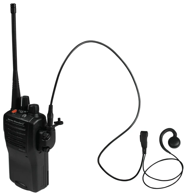 Alt view image 2 of 7 - PRYME® LMC-1GH22s Pro-Grade Lapel Mic w/Soft G-Hook Swivel Earphone fits Vertex radios that Have one acessory pin and Two retaining Screws.