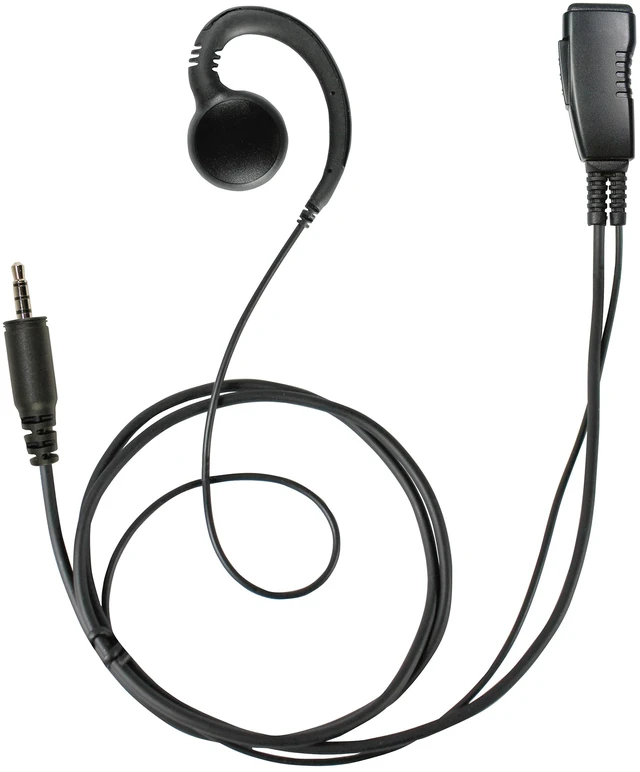 Main image of PRYME® LMC-1GH22s Pro-Grade Lapel Mic w/Soft G-Hook Swivel Earphone fits Vertex radios that Have one acessory pin and Two retaining Screws.