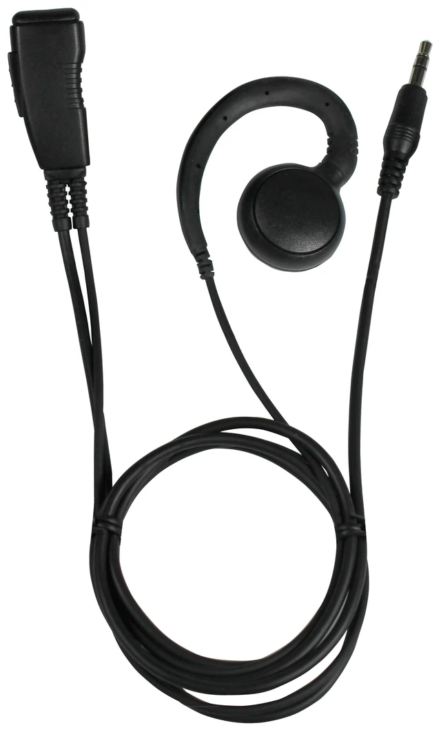 Alt view image 3 of 7 - PRYME® LMC-1GH22s Pro-Grade Lapel Mic w/Soft G-Hook Swivel Earphone fits Vertex radios that Have one acessory pin and Two retaining Screws.