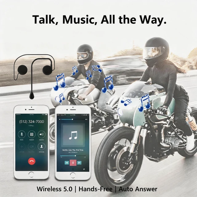 Alt view image 5 of 7 - LYANGET Motorcycle Helmet Bluetooth Earphones, 0.35-Inch Ultra-Thin Wireless 5.0 Headset with Hands-Free Calling & Auto Answer, Supports One-to-Two Device Connection, Easy to Install for Riding
