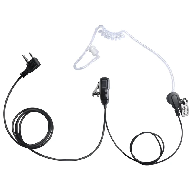 Alt view image 3 of 6 - Transparent Security Ear Piece Earpiece Radio Headset Ptt Vox Mic for Midland gxt1000vp4 gxt1000 gxt1000g lxt600 lxt500vp3 lxt 600pa gxt avph3(6Pack)