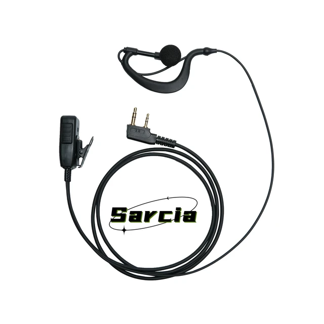 Alt view image 2 of 7 - Sarcia G Shape Earpiece for NX1200 NX1300 K1 RT15 RT21 Two Way Radio,10PCS | K Plug 2 Pin Headset Compatible with UV5R TK3140 TK3360 RT22 RT68 Pxton Betch Walkie Talkie