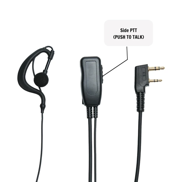 Alt view image 7 of 7 - Sarcia G Shape Earpiece for NX1200 NX1300 K1 RT15 RT21 Two Way Radio,10PCS | K Plug 2 Pin Headset Compatible with UV5R TK3140 TK3360 RT22 RT68 Pxton Betch Walkie Talkie