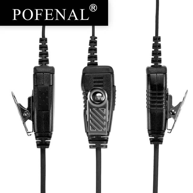 Alt view image 4 of 6 - POFENAl Walkie Talkie Earpiece with Mic, Secure Fit G-Shape Design for Retevis RT22/RT68/RT21/H-777/RT86, Compatible with Baofeng UV-5R/888S/Kenwood Two-Way Radios - 2-Pin Radio Earpiece (10 Pack)