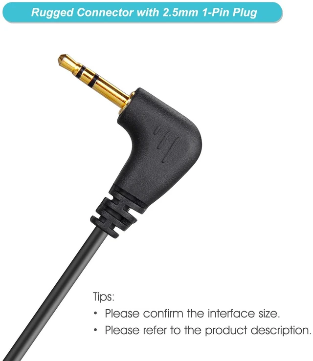 Alt view image 2 of 7 - 2-Pack Walkie Talkie Earpieces, 2.5mm 1-Pin Compatible with Mot Talkabout | Two Way Radio Headset with Mic PTT