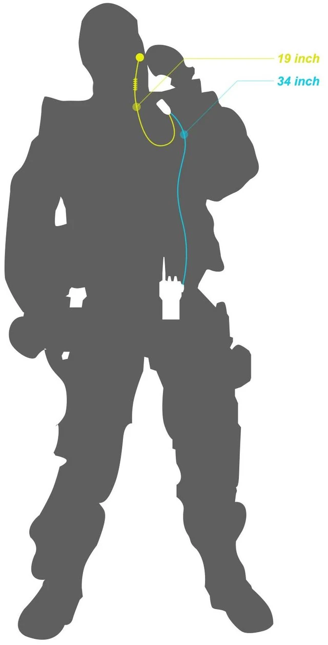 Alt view image 7 of 7 - 2-Pack Walkie Talkie Earpieces, 2.5mm 1-Pin Compatible with Mot Talkabout | Two Way Radio Headset with Mic PTT