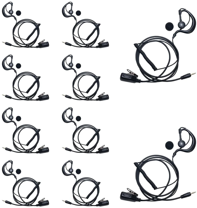 Main image of TDYU G Shape Earpiece Compatible with Cobra PX650 Cxt195 10PCS