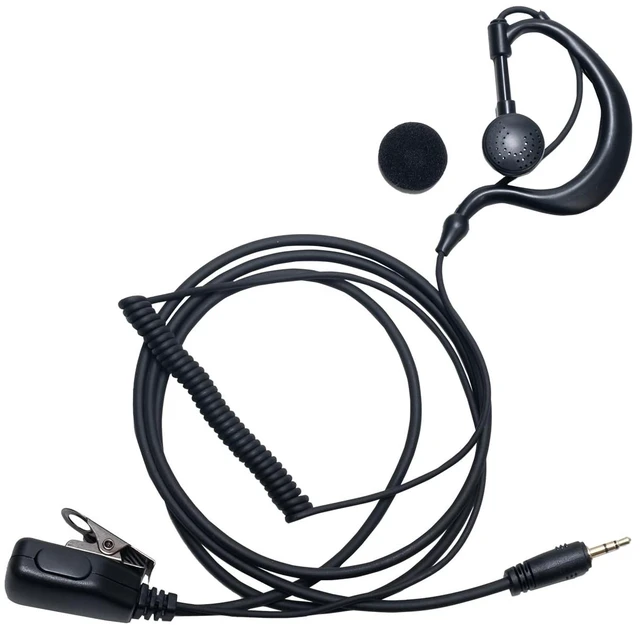 Alt view image 2 of 6 - HEOPBIRD G-Shape Earpiece Compatible with Cobra PX650 12-Pack | 12-count soft rubber earloop headsets featuring inline PTT mic for CXT195 CX112 ACXT1035R 1-pin walkie talkies.