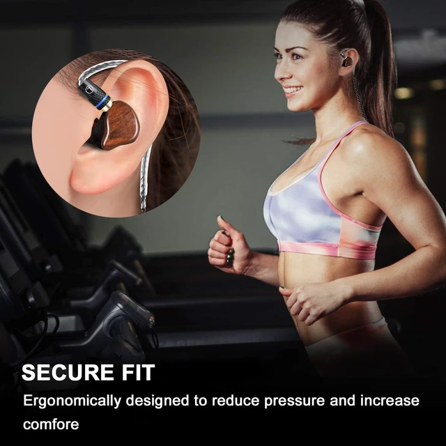 Alt view image 6 of 6 - DCMEKA Dynamic Banlance in-Ear Earphone 2DD HiFi Headset in Ear Monitors Headphones Wired Earbuds IEM Earphones Gaming EarbudsWood Type-C Without mic