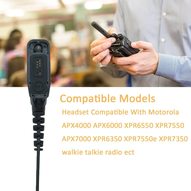 Alt view image 2 of 6 - G Shape Headset Compatible with Motorola APX4000 APX6000 XPR6550 XPR7550 APX7000 5Pack