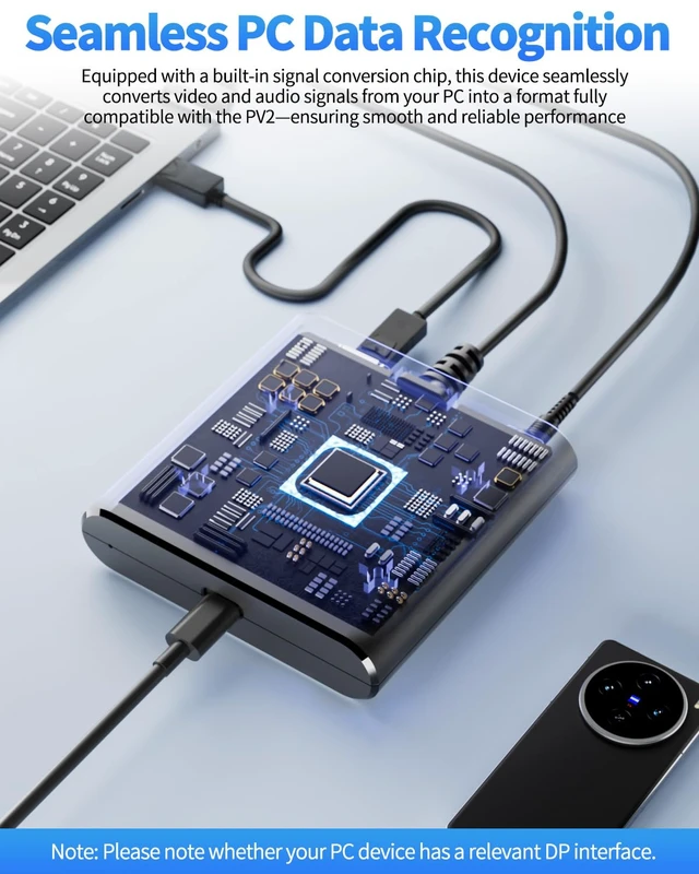Alt view image 4 of 7 - PC Adapter for VR2 Headset High Performance Signal Connection PC Adapter | PC Adapter for VR2 Effortlessly Connect Headset to Laptop, Conveniently Link to Steam, and Expand Your Game Library.