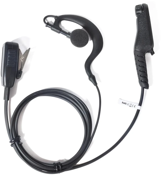 Main image of YNIBST G-Shape 2-Way Radio Earpiece with PTT Mic for Motorola R7 ION MXP600 | Surveillance Walkie Talkie Headset for Security & Law Enforcement