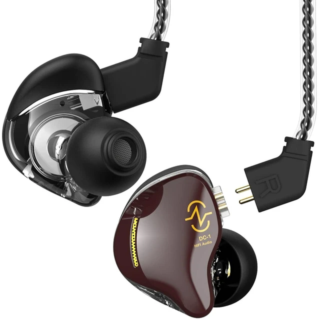 Main image of CCZ in Ear Monitor Wired Earbud in Ear Headphones,1DD HiFi Bass Immersive Sound Earphones, for Drummer Musicians Singer Stage Earbuds, Patented Ear Tips Headset, Coffee Bean(Brown No Mic)