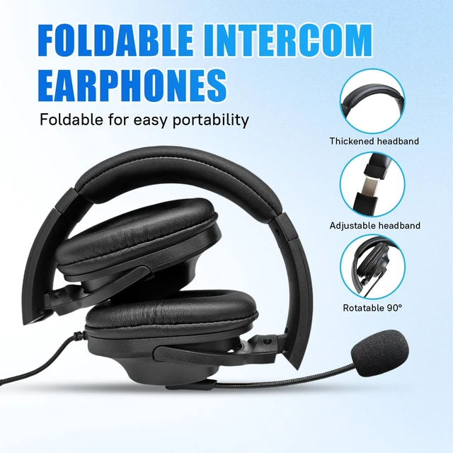 Alt view image 6 of 7 - Over The Head Headset Noise Reduction Canceling Radio Earmuffs,VOX Ptt Boom Mic Earpiece for Motorola 2 Pin Walkie Talkie CP200D CP100D R2 CP200 CP185 BPR40 CLS1410 CLS1110 RMU2040 RMU2080D