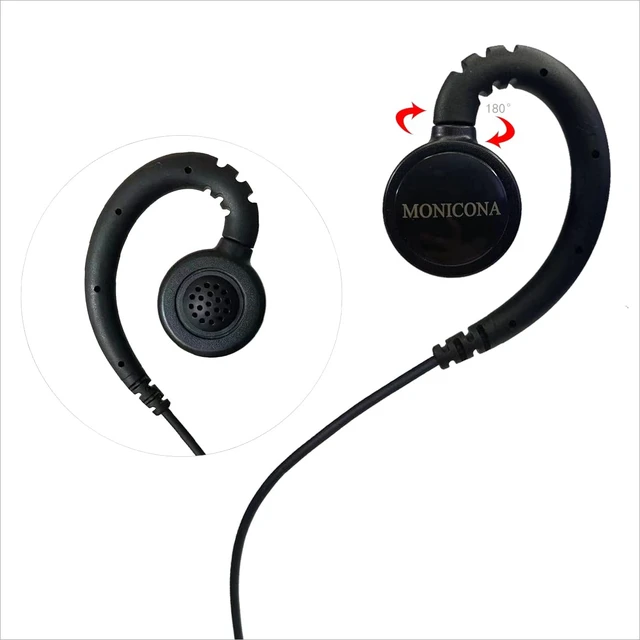Alt view image 2 of 5 - MONICONA C Shape Earpiece 1 Wire 2-Pin Headset for Motorola R2 DTR720 DLR1020 CLS1110 SLS1410 DTR410 DTR550 DTR700 RDU4100 RDU4160D RMM2050 RMU2040 RMU2080D DLR1060 VL50 Replace HKLN4604 (Pack of 2)