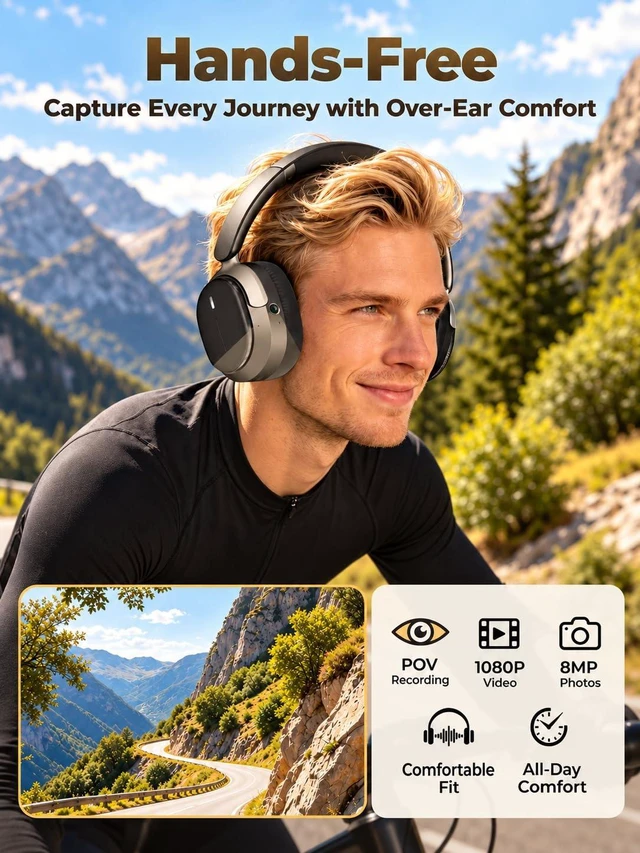 Alt view image 4 of 7 - E68 AI Translation Earbuds Real Time with Camera, Comfort Fit, Hi-Fi, | Hands-Free POV Camera, AI Translation & Smart Conversation, Wireless Bluetooth Sport Earphones with App for Running & Travel