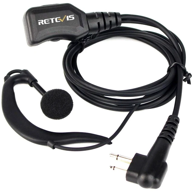Alt view image 2 of 7 - Retevis Volume Adjustable, Walkie Talkie Earpiece with Mic, G-Type, 2-Pin | Compatible with Motorola Radios R2/CP100D/CP200D/ CP200/CP185/CLS1110/CLS1410 Walkie Talkie, 2 Way Radio Earpiece(10 Pack)