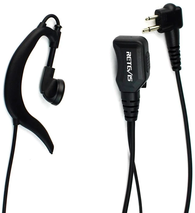 Alt view image 3 of 7 - Retevis Volume Adjustable, Walkie Talkie Earpiece with Mic, G-Type, 2-Pin | Compatible with Motorola Radios R2/CP100D/CP200D/ CP200/CP185/CLS1110/CLS1410 Walkie Talkie, 2 Way Radio Earpiece(10 Pack)