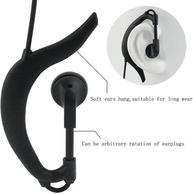 Alt view image 6 of 7 - Retevis Volume Adjustable, Walkie Talkie Earpiece with Mic, G-Type, 2-Pin | Compatible with Motorola Radios R2/CP100D/CP200D/ CP200/CP185/CLS1110/CLS1410 Walkie Talkie, 2 Way Radio Earpiece(10 Pack)