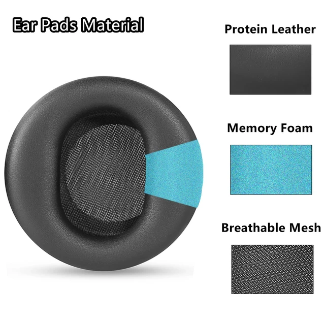 Alt view image 2 of 7 - TaiZiChangQin Earpads Replacement Ear Pads Pillow Cushion Compatible with Microsoft Surface Headphone 1 2 Wireless Noise Cancellation Headset Protein Leather Ear Pads Black